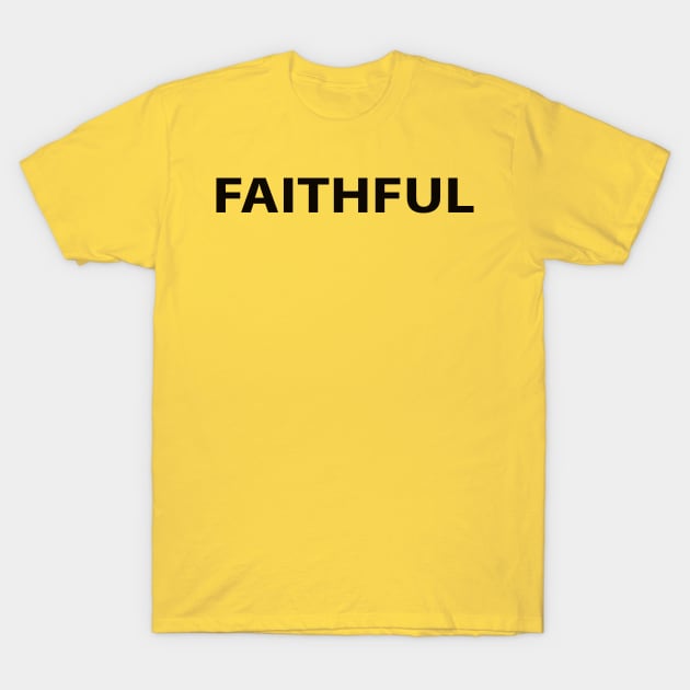 Faithful Cool Inspirational Christian T-Shirt by Happy - Design